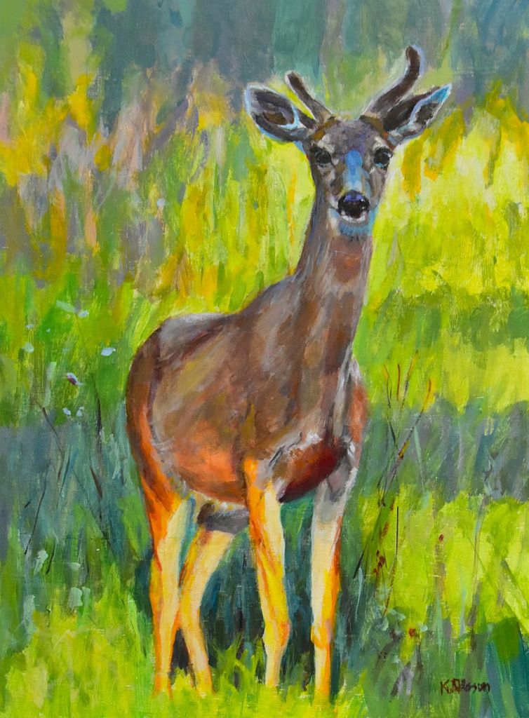 Evening Deer 9 x 12 $290.00