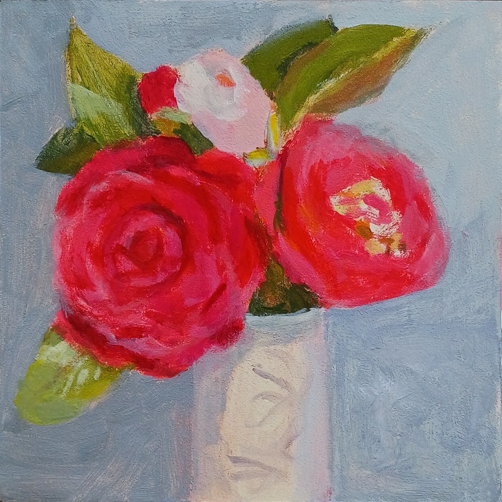 Camelia Trio, $100, 6x6 inches